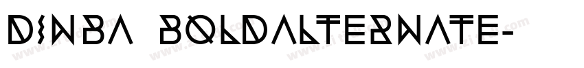 DINBA BoldAlternate字体转换